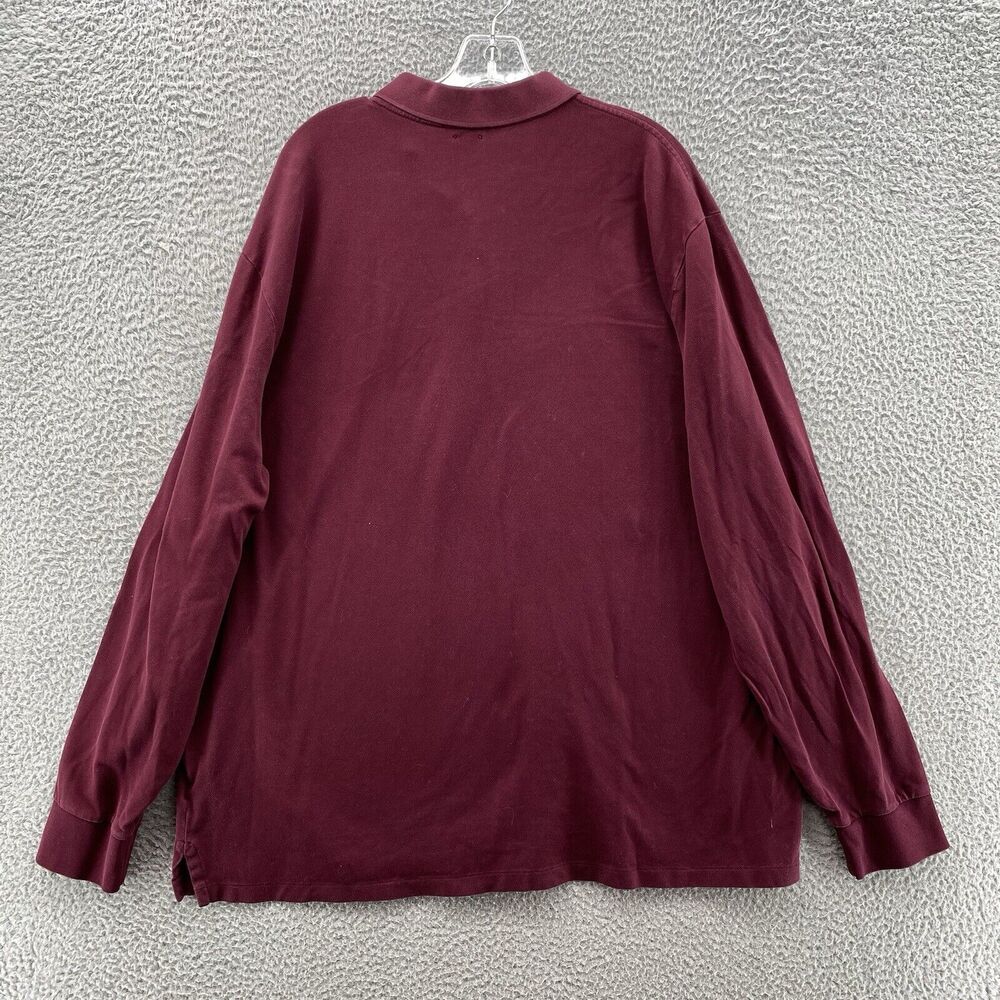 Ralph Lauren Polo Shirt Mens XXL Burgundy Stretch Classic Fit Golf Gorpcore Knit - Picture 5 of 10